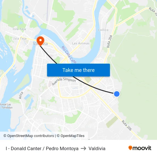 I - Donald Canter / Pedro Montoya to Valdivia map