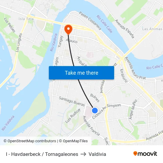 I - Havdaerbeck / Tornagaleones to Valdivia map