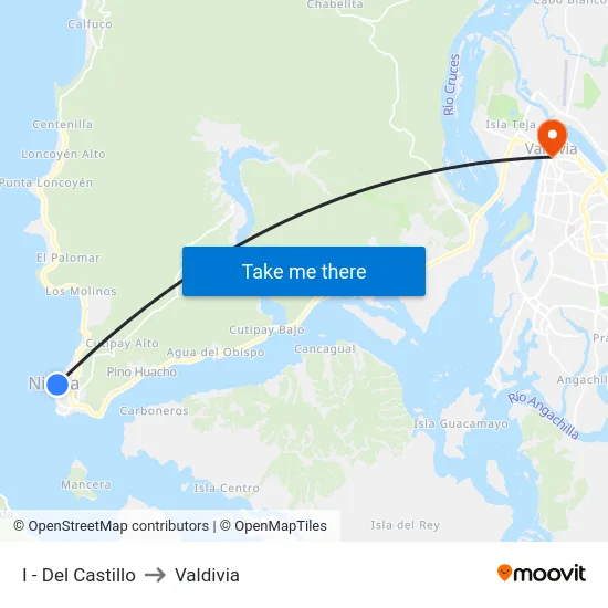 I - Del Castillo to Valdivia map