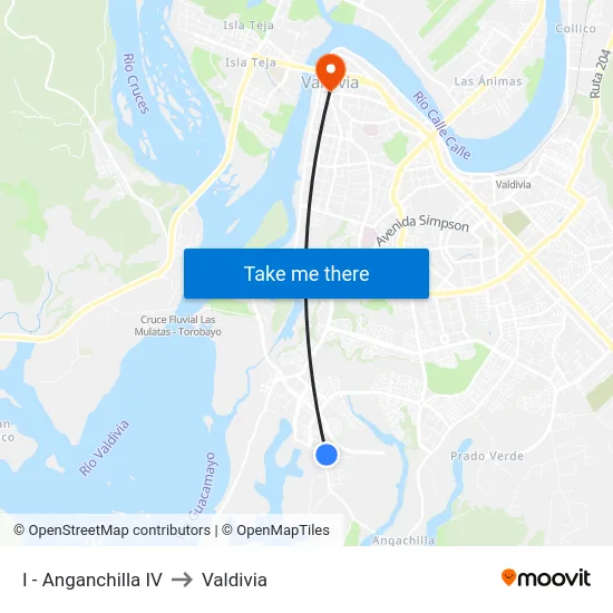 I - Anganchilla IV to Valdivia map