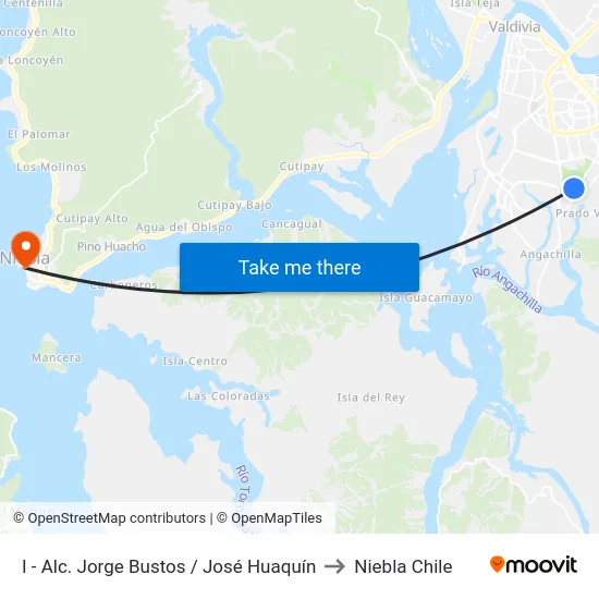 I - Alc. Jorge Bustos / José Huaquín to Niebla Chile map