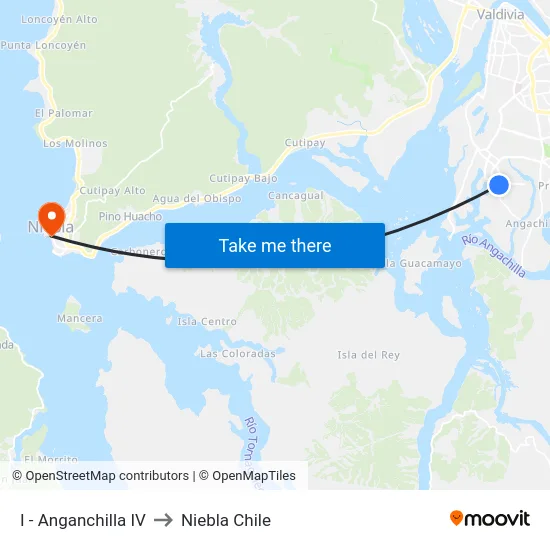 I - Anganchilla IV to Niebla Chile map