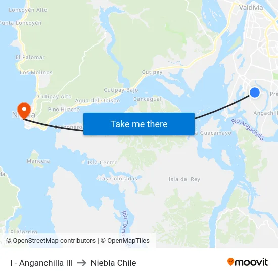 I - Anganchilla III to Niebla Chile map