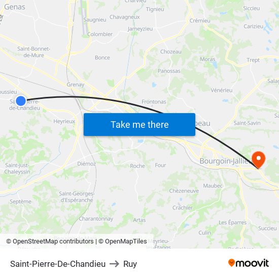 Saint-Pierre-De-Chandieu to Ruy map