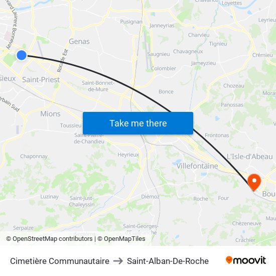 Cimetière Communautaire to Saint-Alban-De-Roche map