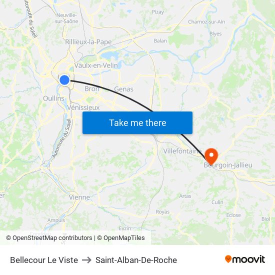 Bellecour Le Viste to Saint-Alban-De-Roche map