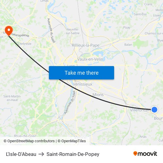 L'Isle-D'Abeau to Saint-Romain-De-Popey map