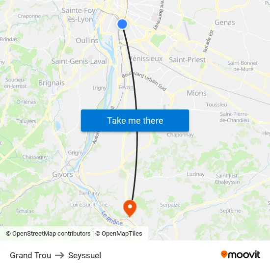 Grand Trou to Seyssuel map