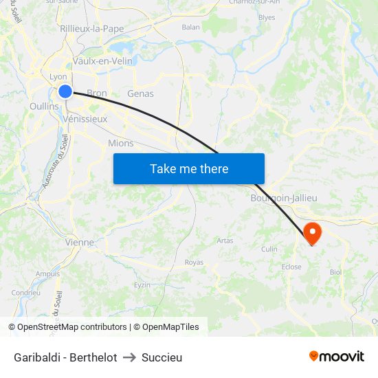 Garibaldi - Berthelot to Succieu map