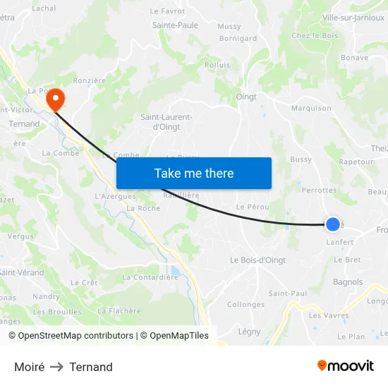 Moiré to Ternand map