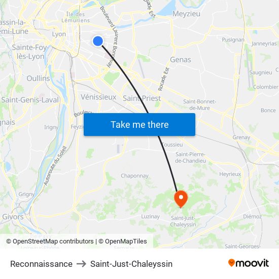 Reconnaissance to Saint-Just-Chaleyssin map