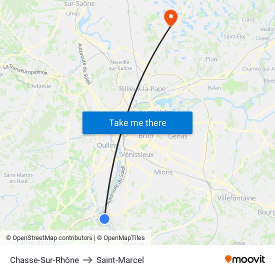 Chasse-Sur-Rhône to Saint-Marcel map