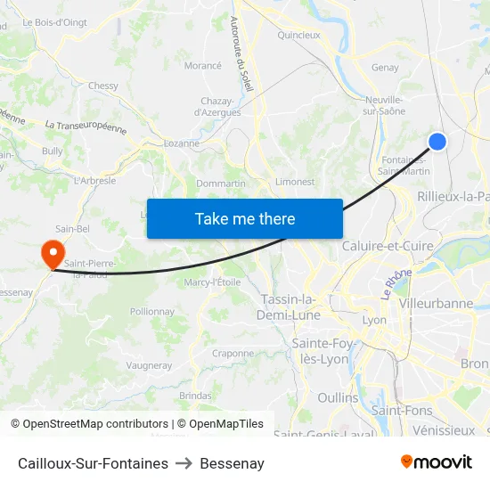 Cailloux-Sur-Fontaines to Bessenay map