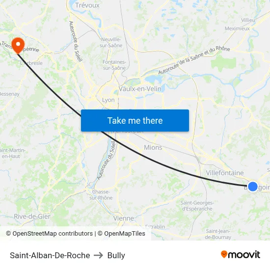 Saint-Alban-De-Roche to Bully map