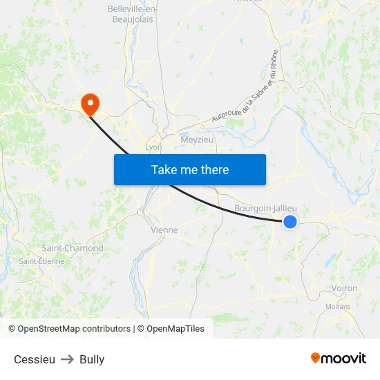 Cessieu to Bully map
