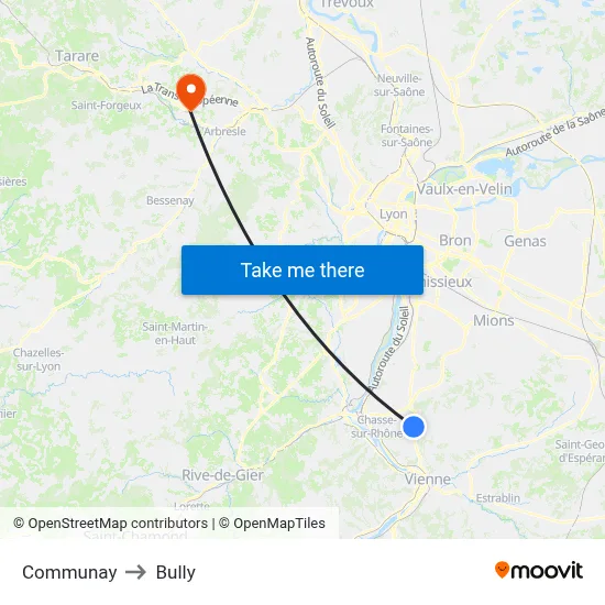 Communay to Bully map