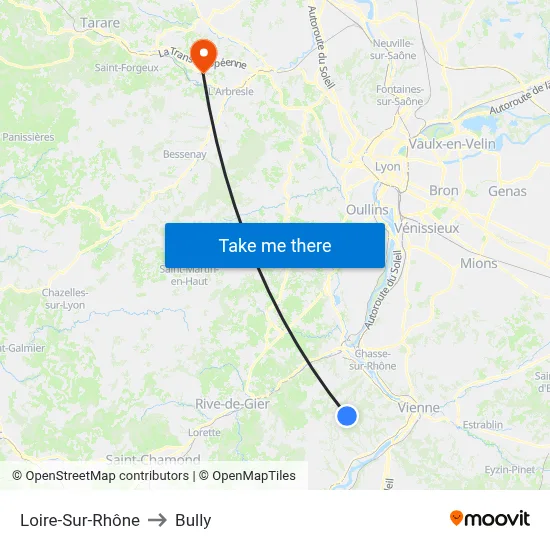 Loire-Sur-Rhône to Bully map