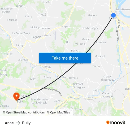 Anse to Bully map
