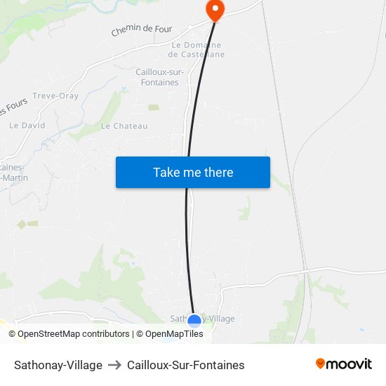 Sathonay-Village to Cailloux-Sur-Fontaines map