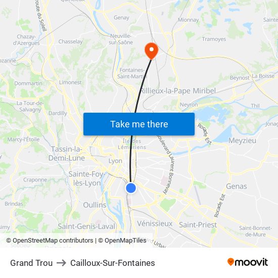 Grand Trou to Cailloux-Sur-Fontaines map