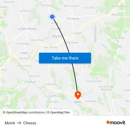 Moiré to Chessy map