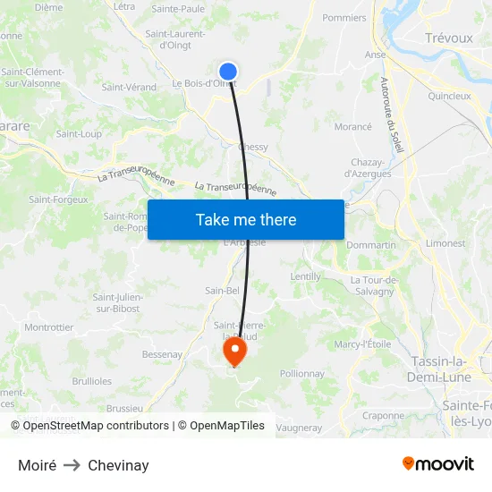 Moiré to Chevinay map