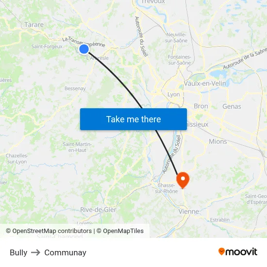 Bully to Communay map