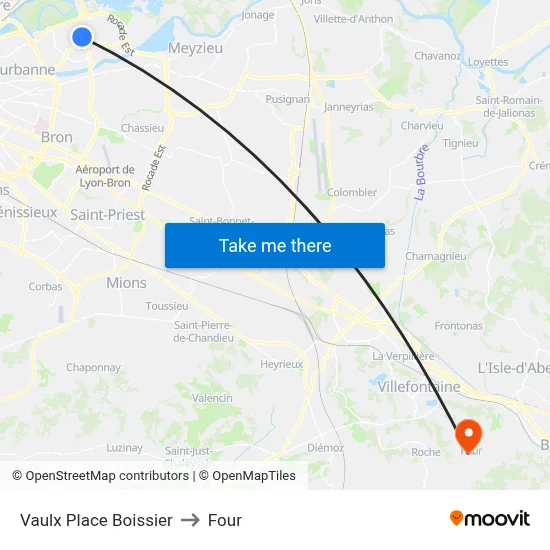Vaulx Place Boissier to Four map