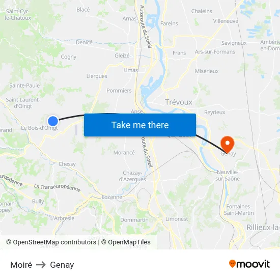 Moiré to Genay map