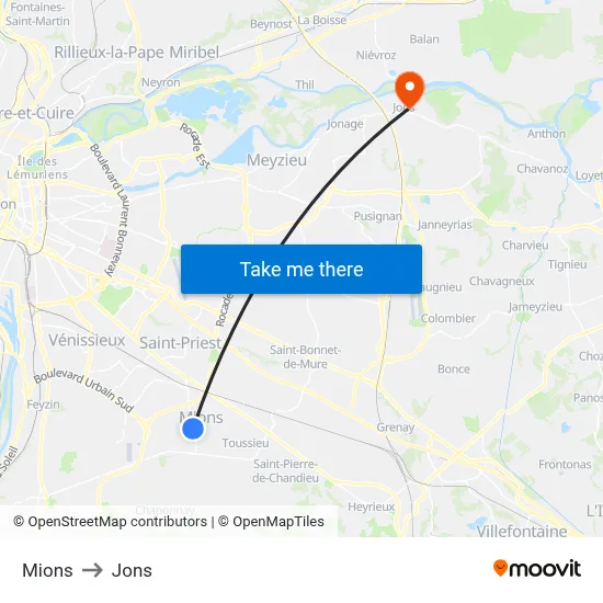 Mions to Jons map