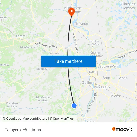 Taluyers to Limas map