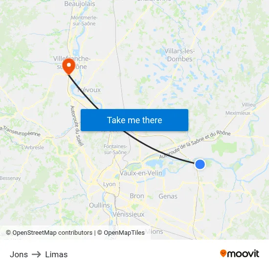 Jons to Limas map