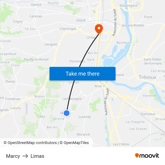 Marcy to Limas map