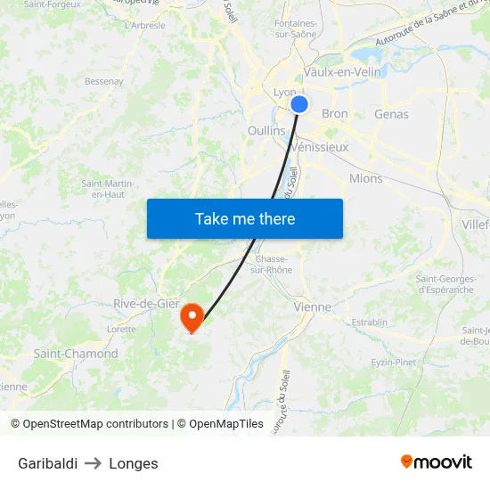 Garibaldi to Longes map