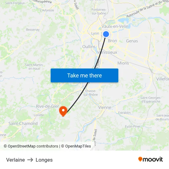 Verlaine to Longes map