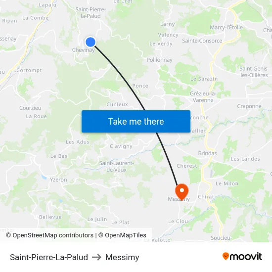 Saint-Pierre-La-Palud to Messimy map