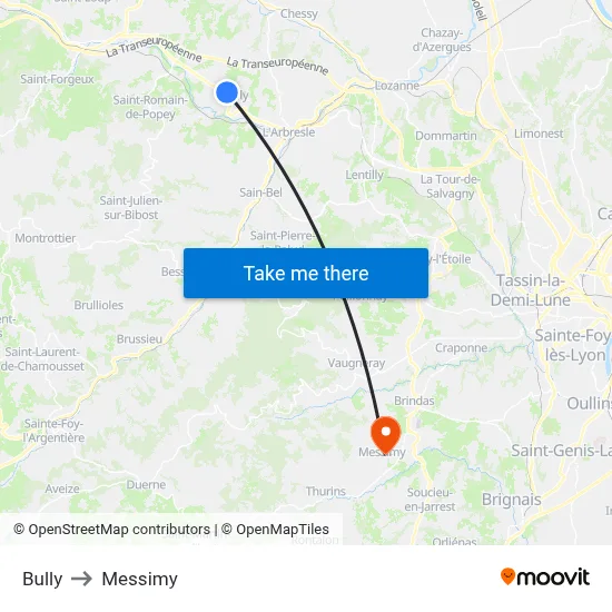 Bully to Messimy map