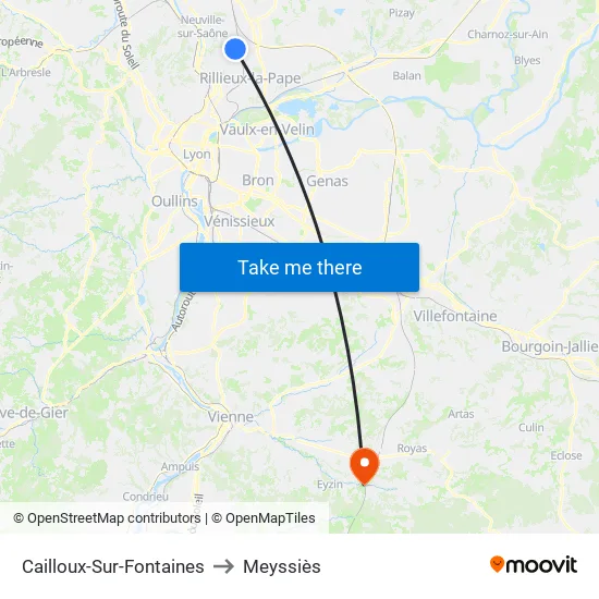 Cailloux-Sur-Fontaines to Meyssiès map
