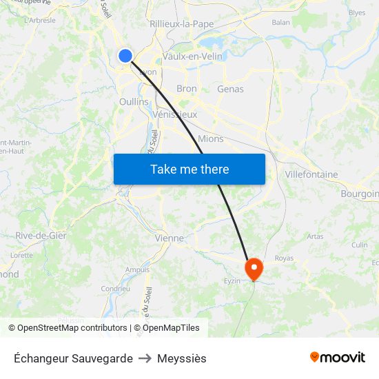 Échangeur Sauvegarde to Meyssiès map