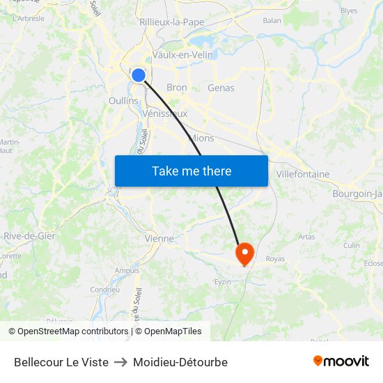 Bellecour Le Viste to Moidieu-Détourbe map
