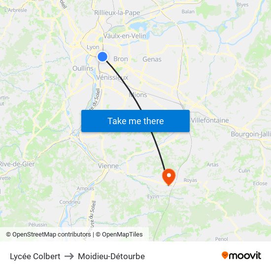Lycée Colbert to Moidieu-Détourbe map