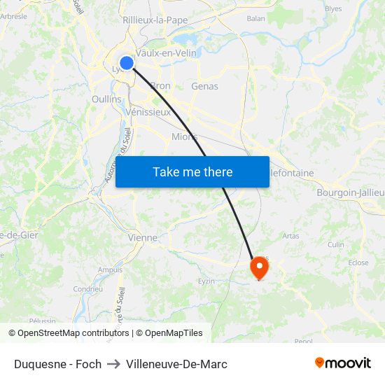 Duquesne - Foch to Villeneuve-De-Marc map