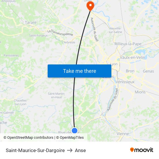 Saint-Maurice-Sur-Dargoire to Anse map
