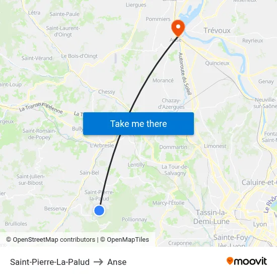 Saint-Pierre-La-Palud to Anse map