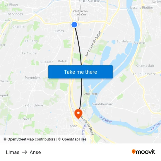 Limas to Anse map