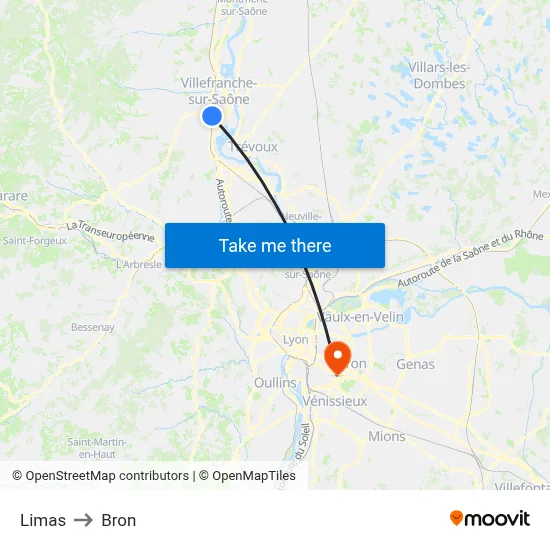 Limas to Bron map