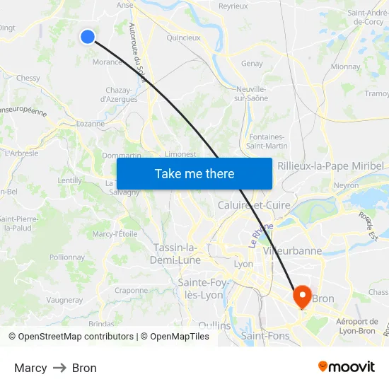 Marcy to Bron map