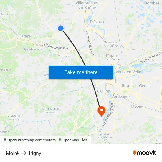 Moiré to Irigny map