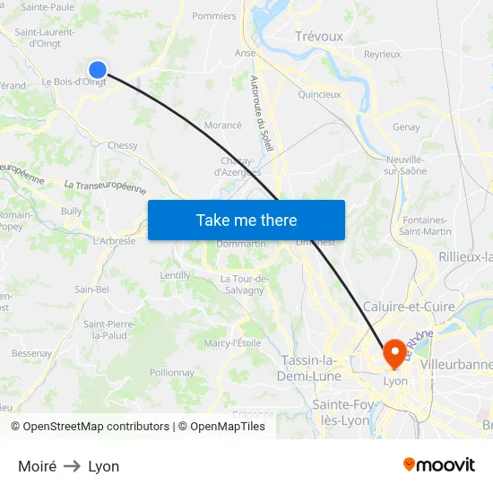 Moiré to Lyon map