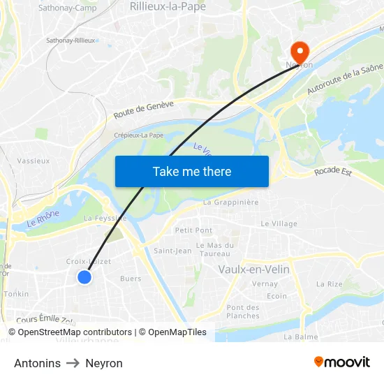 Antonins to Neyron map